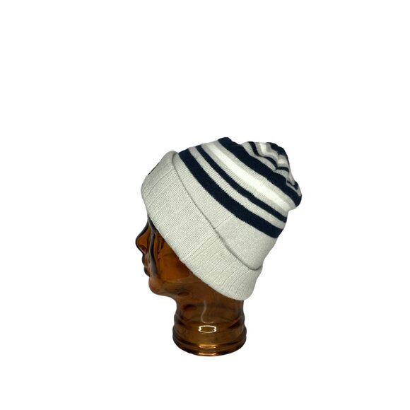 Top Of The World Adult O/S Notre Dame Fighting Irish Gray Navy Stripe Beanie Hat - Picture 2 of 6